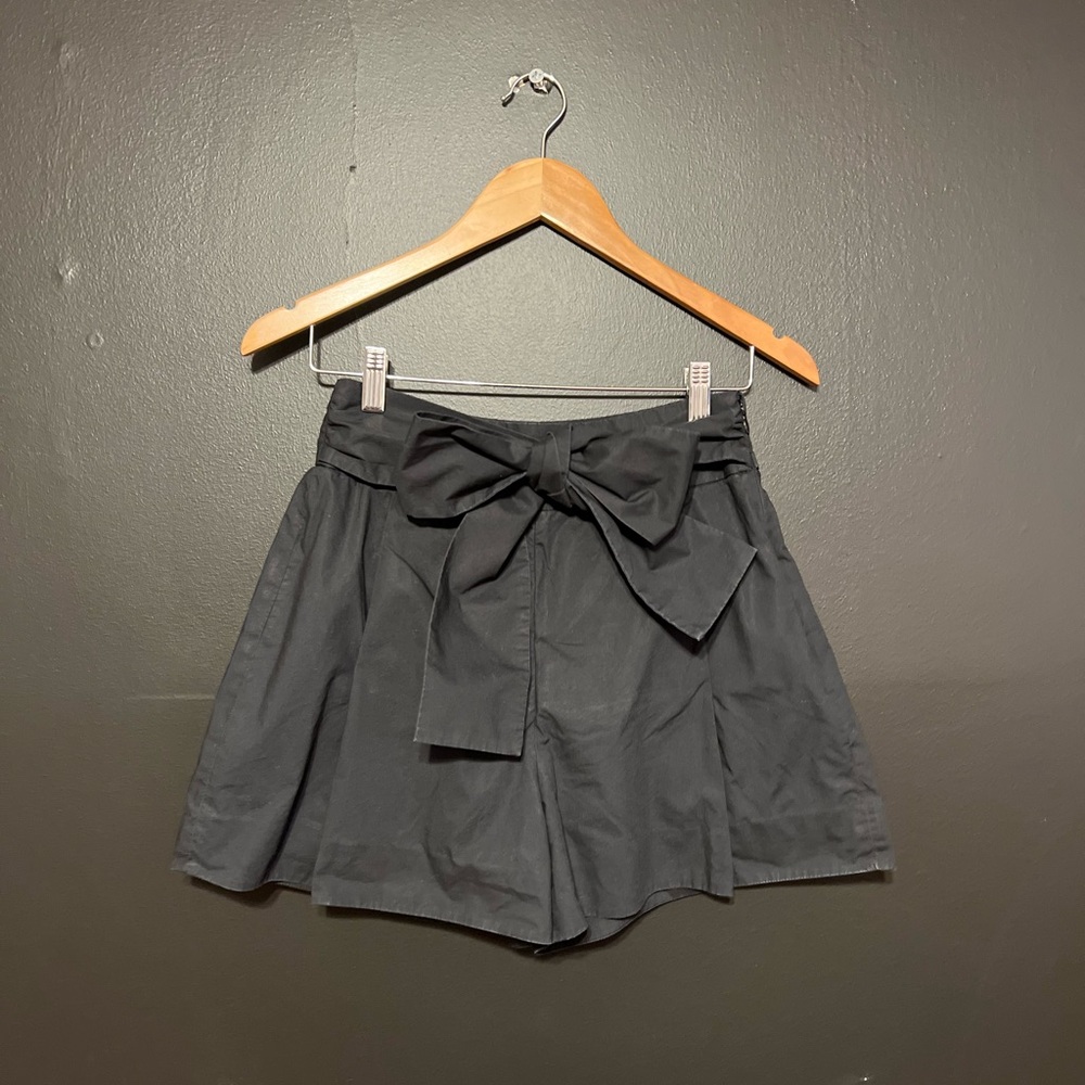 J. Crew Black Tie-Waist Shorts